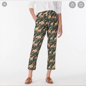 J. Crew giraffe pants nwt- silk pull on